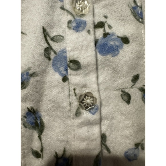 Vintage Laura Ashley Blue Floral Long Nightgown XL Cottage Core NWT 80s/90s‎ NOS - Picture 4 of 16